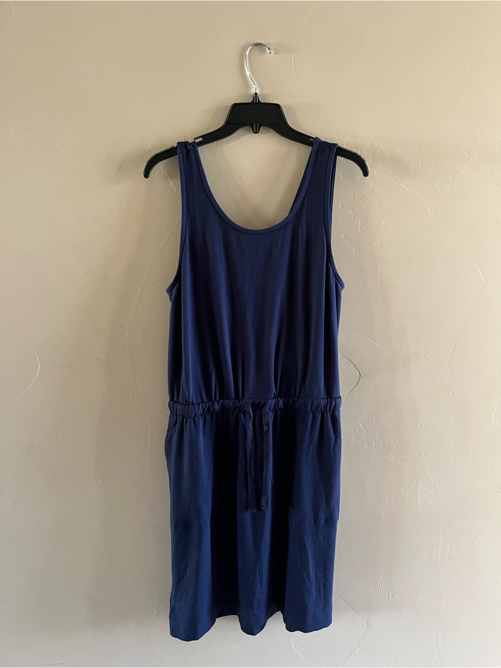 Lou & Grey Navy Drawstring Waist Sleeveless Dress